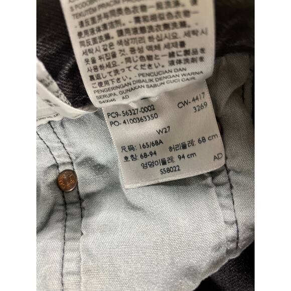 Levi’s 501 High Rise Cutoff Shorts Black Denim Sz 27 - Picture 6 of 6